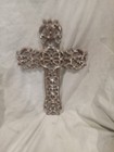 Cast Iron Cross Wall Decor Weathered Rustic Large 11   8  Gothic Ornate Hanging