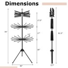 70  Folding Freestanding Tripod Laundry Drying Rack W  24 Clips   32 Rods