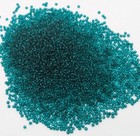 Vintage Antique Czech Glass 11 0 Seed Beads Clear Teal Green 20g C20-02