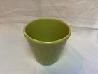 Vintage Us  Pottery Lime Green Swirl Planter Flower Pot