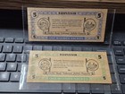 Vintage 1940 Angola  Indiana 1st   2nd Series Wooden Nickel Set Steuben Co Fish