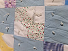 Vintage Or Antique  Hand Tied Knotted Bowtie Quilt 86  X 70  Needs Some Repairs