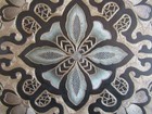 Exquisite  Antique Asian Silk Embroidery  Lace-like  Gold   Blue Threads  16 X16