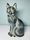 Vintage Virginia Metalcrafters Cast Iron 11     Cat Doorstopper Large Statue