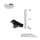 Little Critterz Black - Raven  trickster  Bird - Miniature Porcelain Figurine