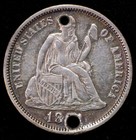 18xx Love Token Engraved Seated Liberty Dime Silver Us Coin