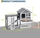 Wooden Rabbit Hutch Bunny Hutch 2-story Large Rabbit Cage Hen House Chicken Coop