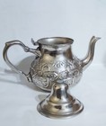 Unique Rare Antique Moroccan Fes Teapot   Metal Blanc Masterpiece Elegance