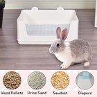 Extra Large Rabbit Litter Box For Cage  Plastic Litter Pan Corner Pet Toilet