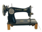 Vintage Singer Sewing Machine Model 15 Serial J5263054 Black Gold Decals Head
