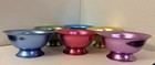 Vtg Vibrant Multi Color Anodized Aluminum Mcm Sherbert Dessert Bowls Set Of 6