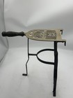     fireplace Trivet  Kettle Stand  Solid Brass   Wrought Iron  Penny Foot  12     