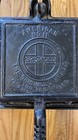 Vtg Griswold Cast Iron  11 Usa Tall Base Square Waffle Iron 363   364