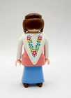 Playmobil Figure Victorian Woman Flower Vendor Blue pink Dress  Shawl 5343