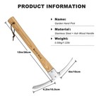 Stainless Steel Gardening Pick Axe  Heavy Duty Tool For Digging And
