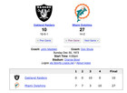 1973 Afc Championship     Oakland Raiders At Miami Dolphins     Tv Game Dvd