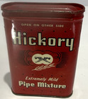 Vtg Hickory Pipe Mixture Tobacco Pocket Tobacco Tin Empty 4 1 4  X 3  X 7 8 