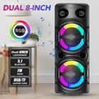 3000w Portable Karaoke Bluetooth Speaker Heavy Bass Sound System Microphone