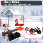 Walk Behind 52cc Power Broom Snow Driveway Sweeper Cleaner Artificial Grass Usa 