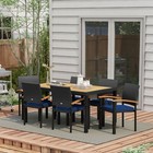 7 Piece Outdoor Dining Set Patio Table And Chairs For Backyard Garden Furniture