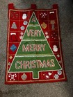 Vintage 3d Felt Sequin Christmas Tree Stuffed Ornaments Wall Hanging Bucilla