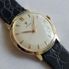 Rolex Precision 14k Solid Gold Mens Manual Wind Dress Watch 1950s Vintage Ra709