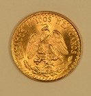 1945 Mexico Dos Pesos Or 2 Pesos Gold Coin