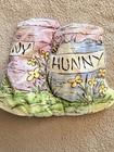 Vtg Disney Classic Winnie The Pooh 3 Pcs 1996 Quilted Decor Diaper Holder Read