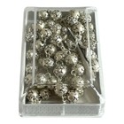 Silver Tone Catholic Rosary Necklace Prayer Beads Filigree Crucifix Cross New