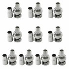 20pcs Crimp On Bnc Male Rg59 Coax Coaxial Connector Adapter For Cctv Camera Lot