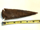 Brown Stone Spear Dart Point Or Hafted Knife Blade 5 1 2  Knapped Chert flint