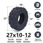 27x10-12 All Terrain Atv Tires 6pr Tubeless Pack Of 2 For Utv Off Road