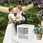 White Wedding Card Box Gift Card Holder Money Box Baby Shower Party