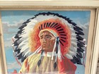 Native American Chief Paint By Numbers Framed Folk Art Portrait