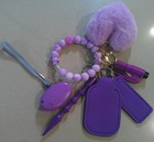 Womens Personal Safety   Self-defense Keychain Set Purple