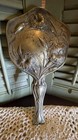 Antique Art Nouveau Raised Floral Design Hand Mirror-beveled Quadruple Plate