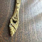 Vintage Hand Held Vanity Mirror 14 1 2  Victorian Filigree W  Flower Back
