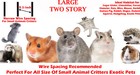 Deluxe Large Two Story Hammock Ferret Guinea Pig Chinchilla Rabbit Mice Cage
