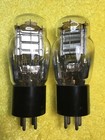 Pair Rca  cunningham  26 Radio Amplifier Vacuum Tubes Tested Black Plate A194 c