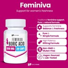 Healthfare Feminiva Boric Aci Vaginal Suppositories 30 Count 600mg Pure Usa Made