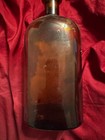 Large Amber Antique Horse Veterinary Medicine Bottle Jen-sal Chlorocamph-anodyne