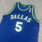 Vtg Champion Jason Kidd Dallas Mavericks Nba Jersey  5 Blue Men s 48 xl