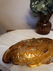 Vintage Indiana Glass Lily Pons Marigold Carnival Glass Oval Relish Serving Dish