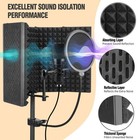 Microphone Isolation Shield  Foam Protection With Pop Filter  Tripod Stand  F   