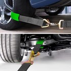  Car Tie Down Straps For Trailers With Snap Hooks  4pk   2  X 96  Ratchet Black