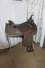 17  Big Horn Leather Synthetic Western Trail Saddle Brown