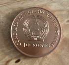 Vietnam 10 Dong Seafaring Dragon Boat Ship Copper Coin 1988