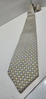 New Brooks Brothers Makers Men s Silk Tie Blue   Yellow  Geometric Pattern Nwt