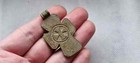 Byzantine - Authentic Bronze Cross -   Circa 9   10 Century
