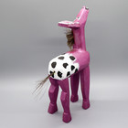 Navajo Folk Art-smiling Purple Spotted Horse By Ivetta Yazzie